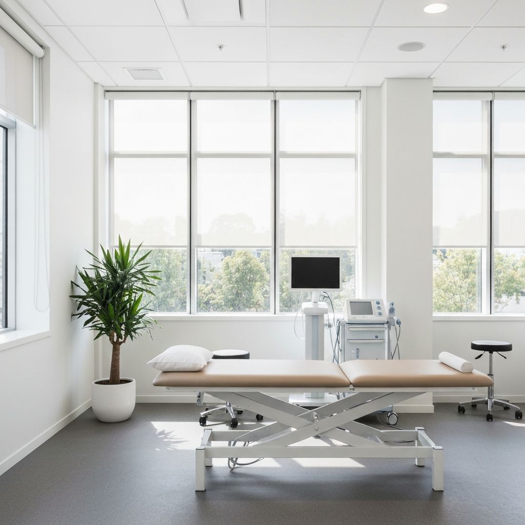 Inside the Mount Martha Podiatry clinic — a clean, welcoming treatment room with natural light
